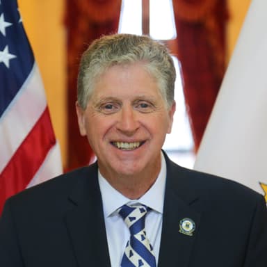 Official portrait of Daniel McKee, archived from Rhode Island Department of State government directory.