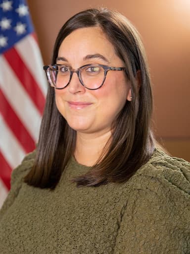 Official portrait of Justine Caldwell, archived from ri-ga-member-directory.