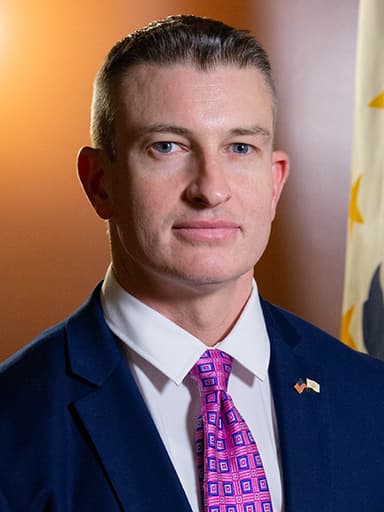 Official portrait of Evan Shanley, archived from ri-ga-member-directory.