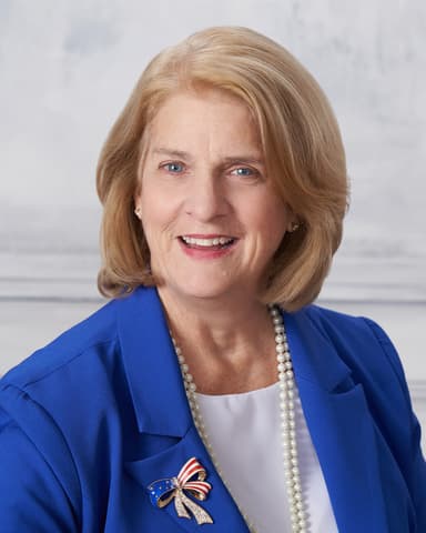 Official portrait of Mary Ann Shallcross Smith, archived from ri-ga-member-directory.